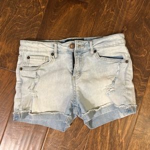 Lucky Brand Girls Size 14 Riley Distressed Cuffed Denim Shorts